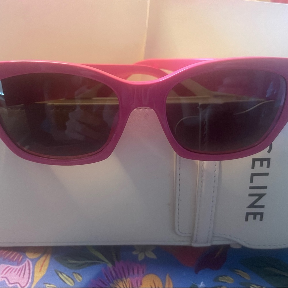 Celine Pink Sunglasses with Celine Carrying Bag - Picture 6 of 9